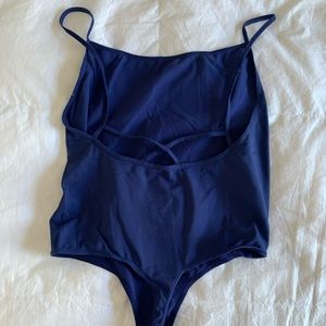 Free People Criss Cross Back Violet Bodysuit Sz M/L